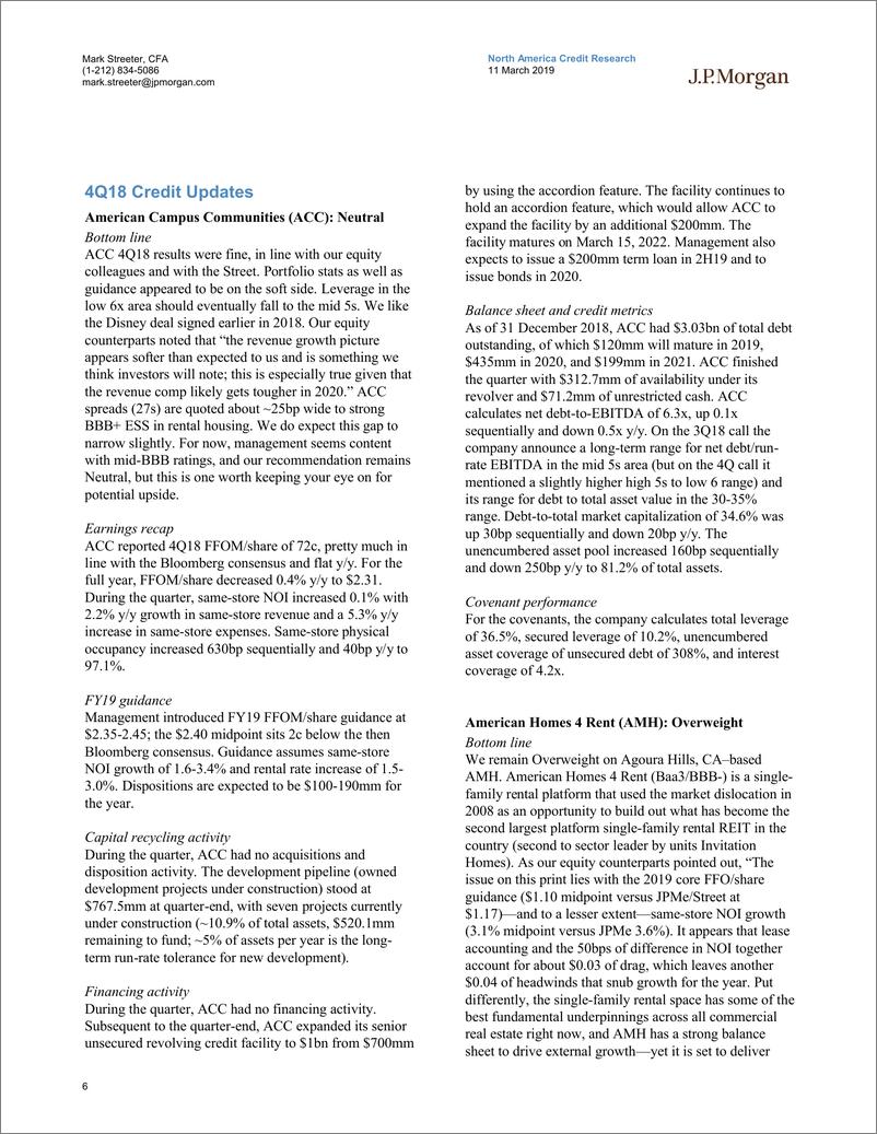 《J.P. 摩根-美股-信贷策略-REIT事实：2018年Q4模型更新-2019.3.11-75页》 - 第7页预览图
