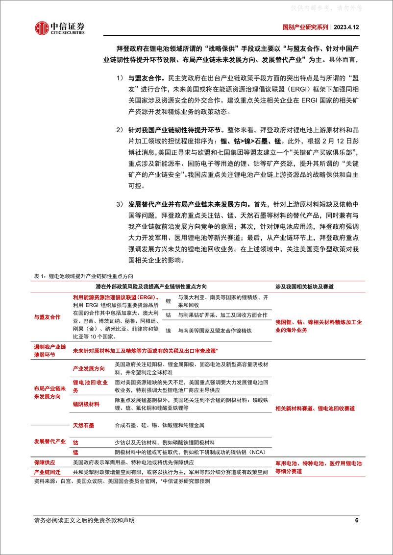 《中信证券-国别产业研究系列专题之六：如何提高锂电池产业链的外部安全？-230412》 - 第6页预览图