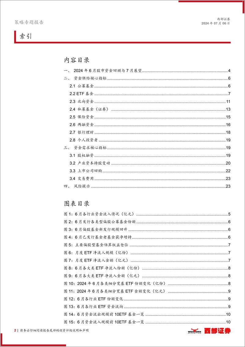 《2024年6月股市流动性观察：不必悲观，后续市场流动性有望回暖-240706-西部证券-24页》 - 第2页预览图