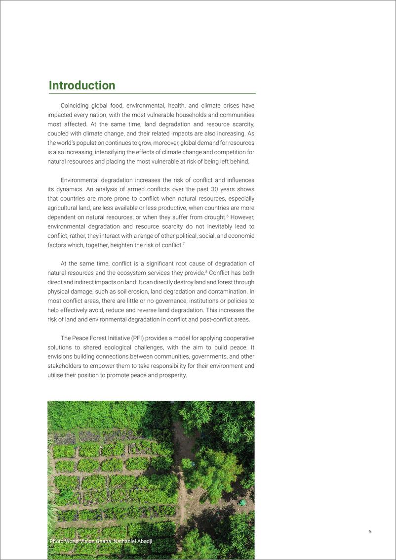 《UNCCD联合国防治荒漠化公约：2024和平森林倡议：通过自然恢复和平与信任报告（英文版）》 - 第5页预览图