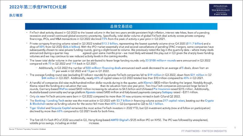 《金融科技行业：2022年第三季度季度FINTECH见解（英译中）》 - 第6页预览图