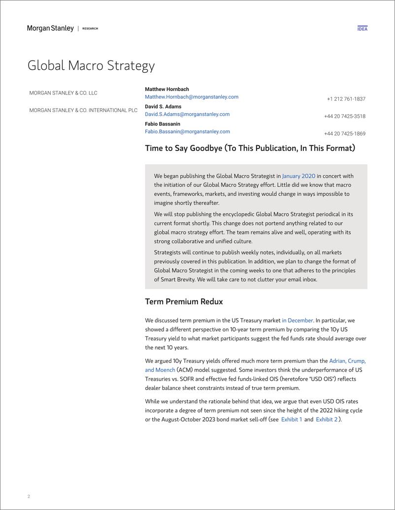 《Morgan Stanley Fixed-Global Macro Strategist Here We Go Again-112727355》 - 第2页预览图