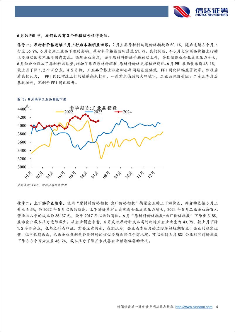 《专题报告：PMI的三个价格信号-240630-信达证券-10页》 - 第4页预览图