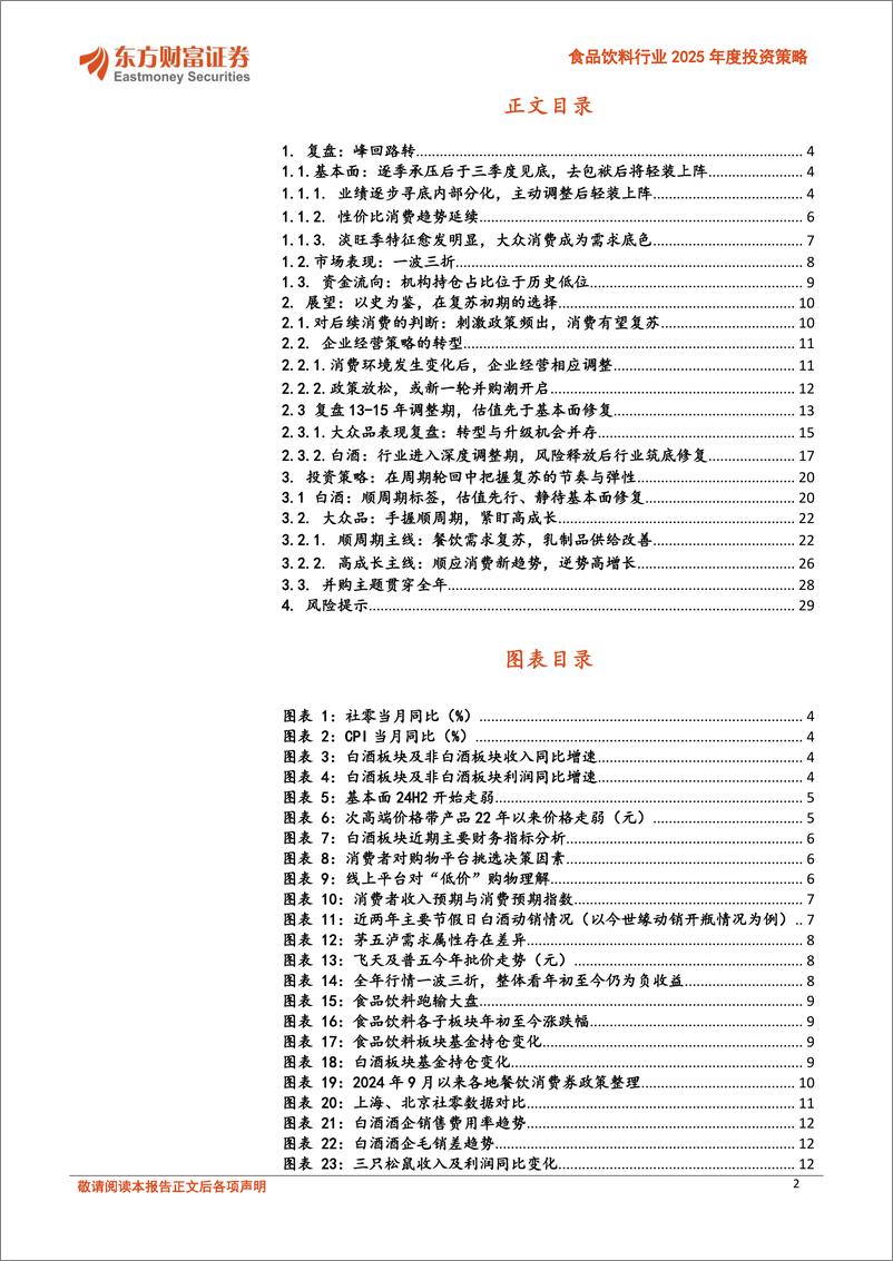 《食品饮料行业2025年度投资策略：把握周期轮回中的复苏节奏与弹性-250106-东方财富证券-30页》 - 第2页预览图