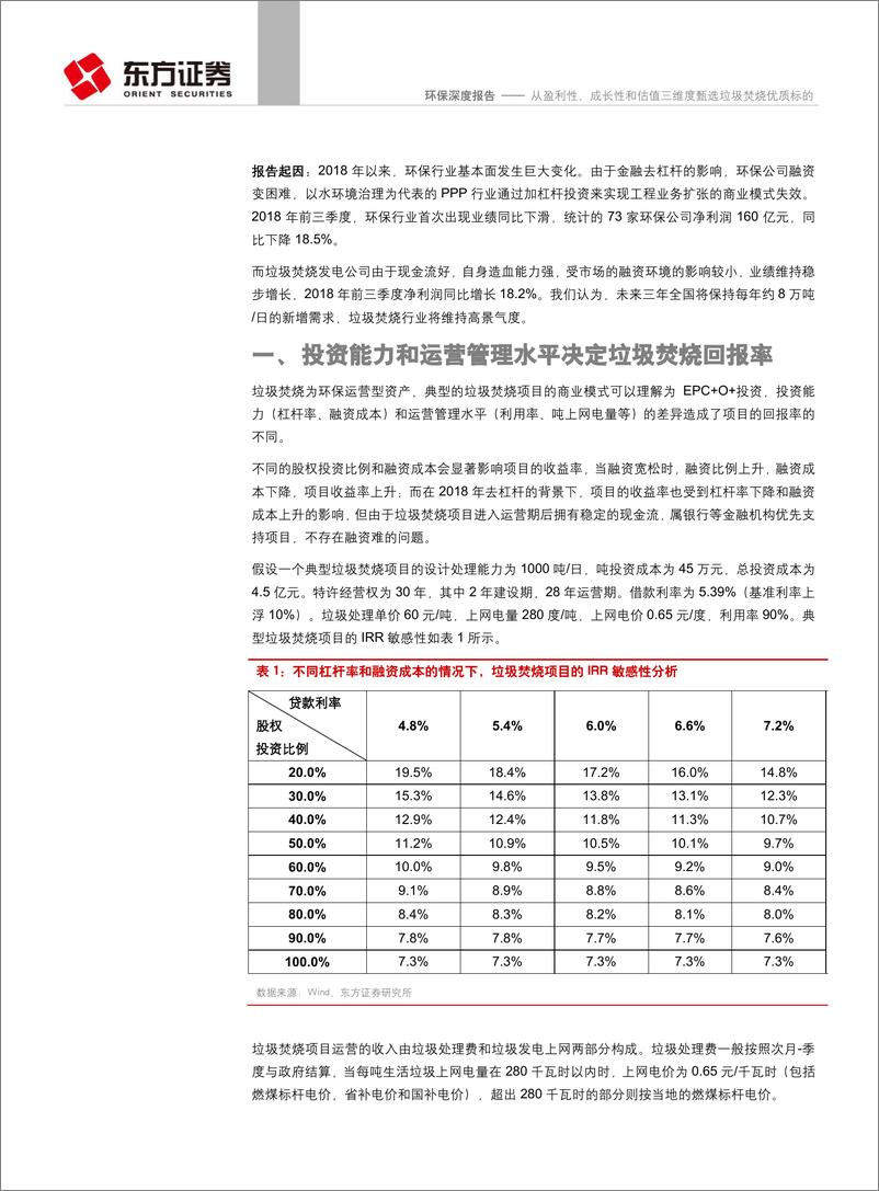 《环保行业：从盈利性、成长性和估值三维度甄选垃圾焚烧优质标的-20190328-东方证券-21页》 - 第5页预览图