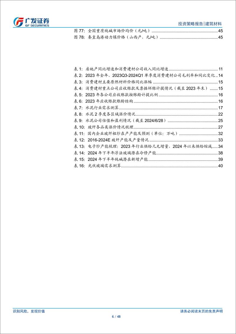 《建材行业2024年中期策略：砥砺前行，布局龙头-240703-广发证券-48页》 - 第6页预览图