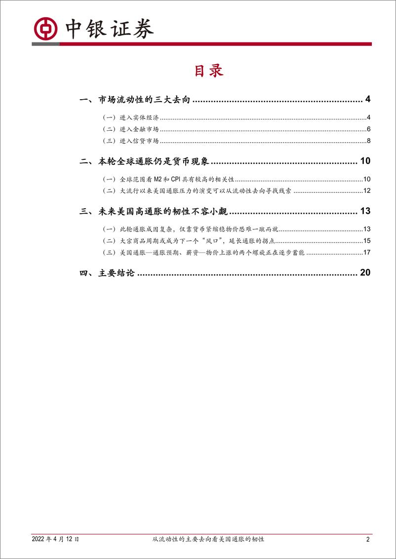 《从流动性的主要去向看美国通胀的韧性-20220412-中银国际-22页》 - 第3页预览图