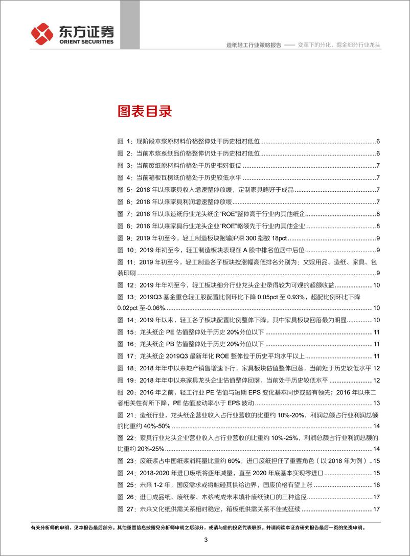 《2020年轻工造纸行业投资策略：变革下的分化，掘金细分行业龙头-20191128-东方证券-36页》 - 第4页预览图