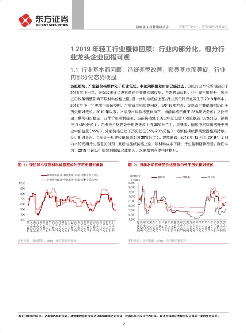 《2020年轻工造纸行业投资策略：变革下的分化，掘金细分行业龙头-20191128-东方证券-36页》 - 第7页预览图