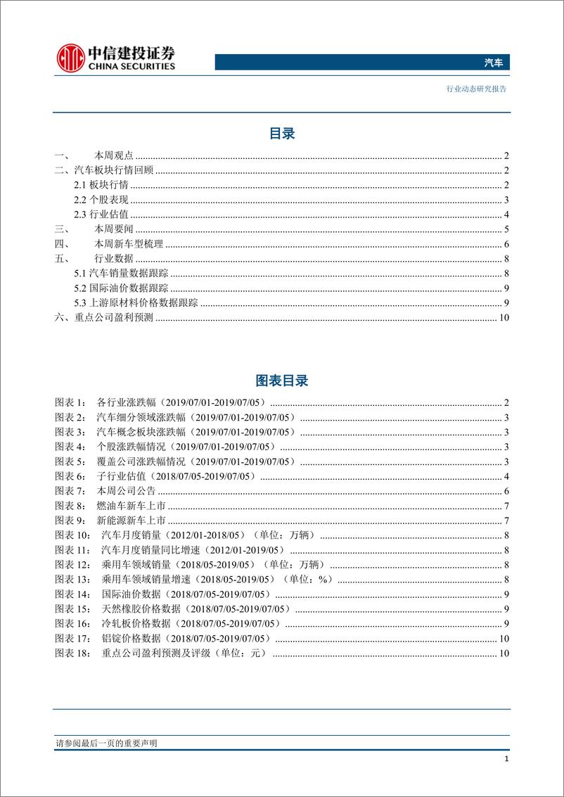 《汽车行业：6月全月零售销量回暖，新能源汽车大会坚定电动化长期逻辑-20190710-中信建投-13页》 - 第3页预览图