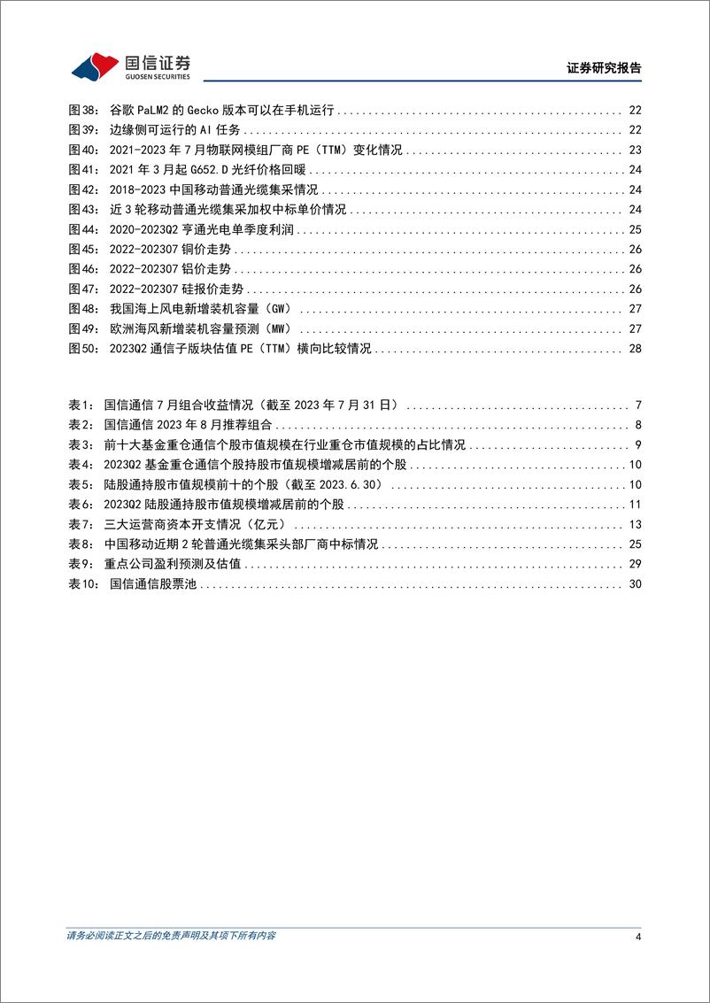 《通信行业2023年8月投资策略：布局低估值，迎接市场反弹-20230802-国信证券-32页》 - 第5页预览图