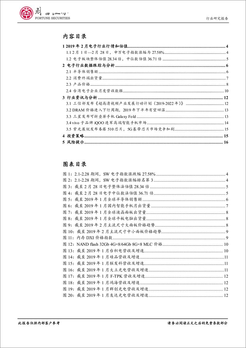 《电子行业月度报告：多政策助力电子产业发展，关注基本面拐点-20190312-财富证券-17页》 - 第3页预览图