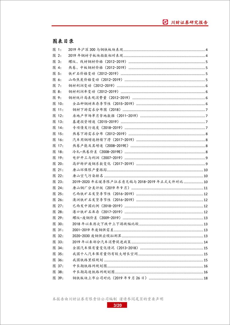 《钢铁行业四季度策略报告：供需缓慢下移，取暖季限产或超预期-20190927-川财证券-20页》 - 第4页预览图