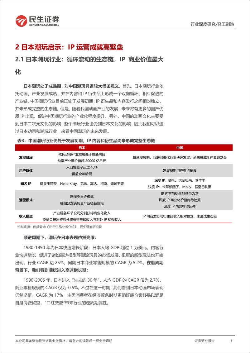 《潮玩行业深度报告：以日为鉴，探究顺逆周期下的潮玩起伏-20221207-民生证券-42页》 - 第8页预览图