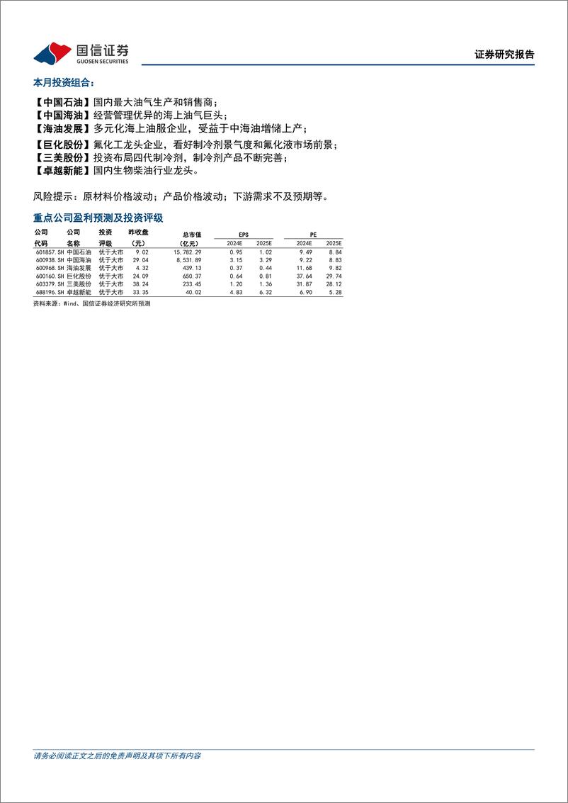 《2025年石化化工行业1月投资策略：看好油气、钾肥、制冷剂、SAF的投资方向-241226-国信证券-41页》 - 第3页预览图