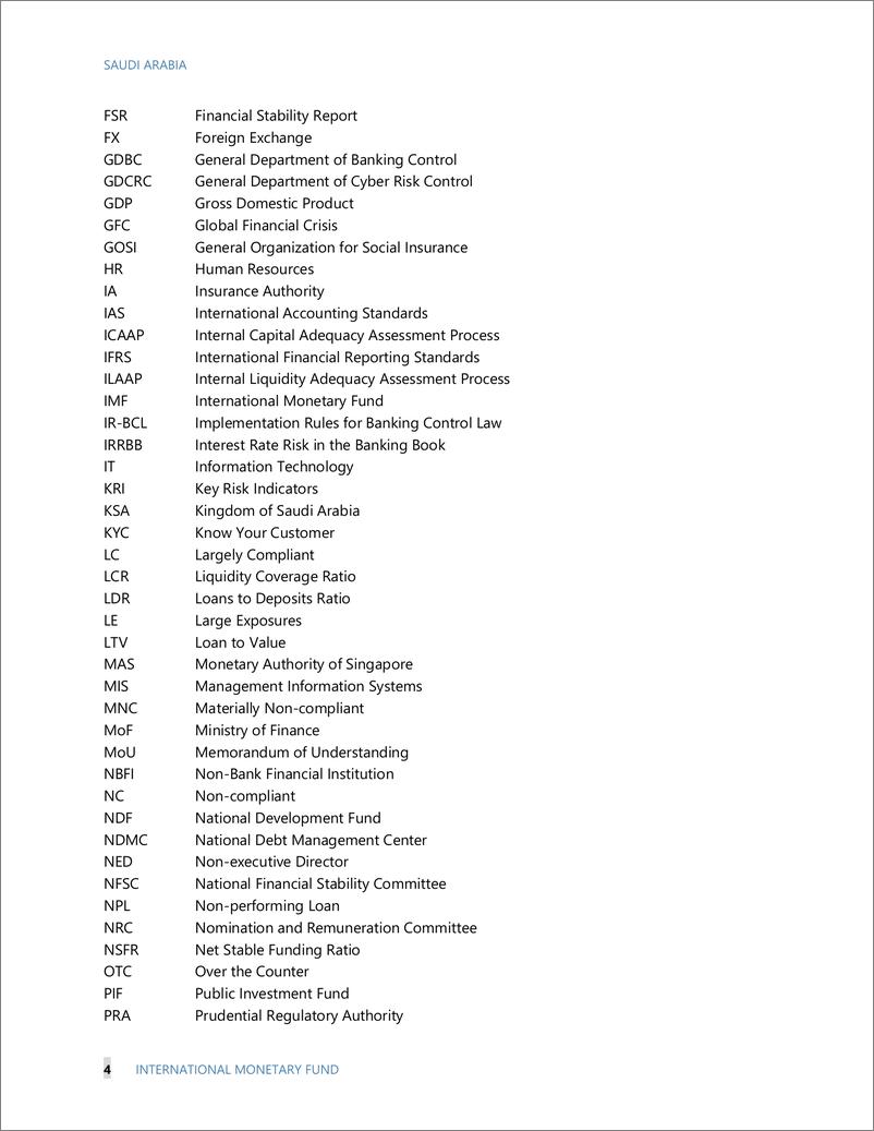 《IMF-沙特阿拉伯：金融部门评估计划——对遵守巴塞尔有效银行监管核心原则的详细评估（英）-2024.9-310页》 - 第5页预览图