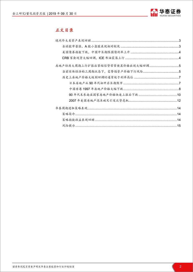《华泰金工量化资产配置9月月报：历史上房地产下行拐点阶段的规律-20190930-华泰证券-16页》 - 第3页预览图