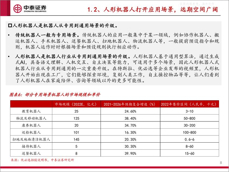 《中泰证券-人形机器人行业深度：具身智能，迈向广阔蓝海市场-230629》 - 第8页预览图