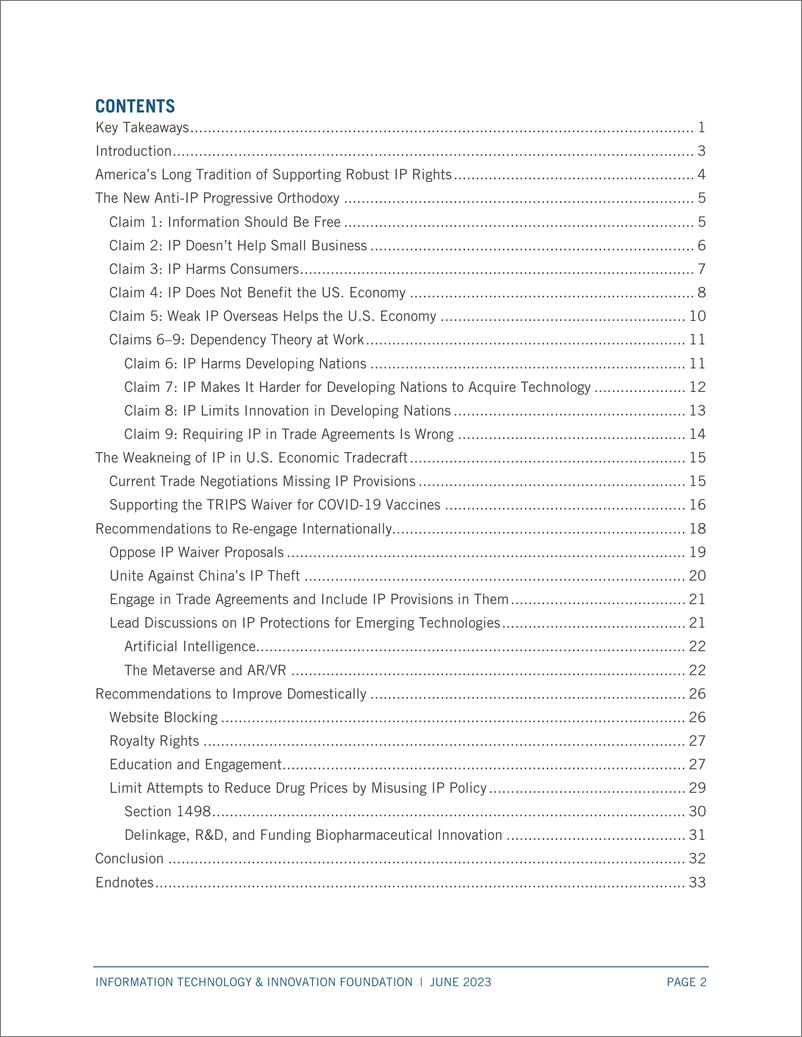 《ITIF-失去领先地位：为什么美国必须重新确立其作为强大知识产权全球冠军的地位（英）-2023.6-46页》 - 第3页预览图