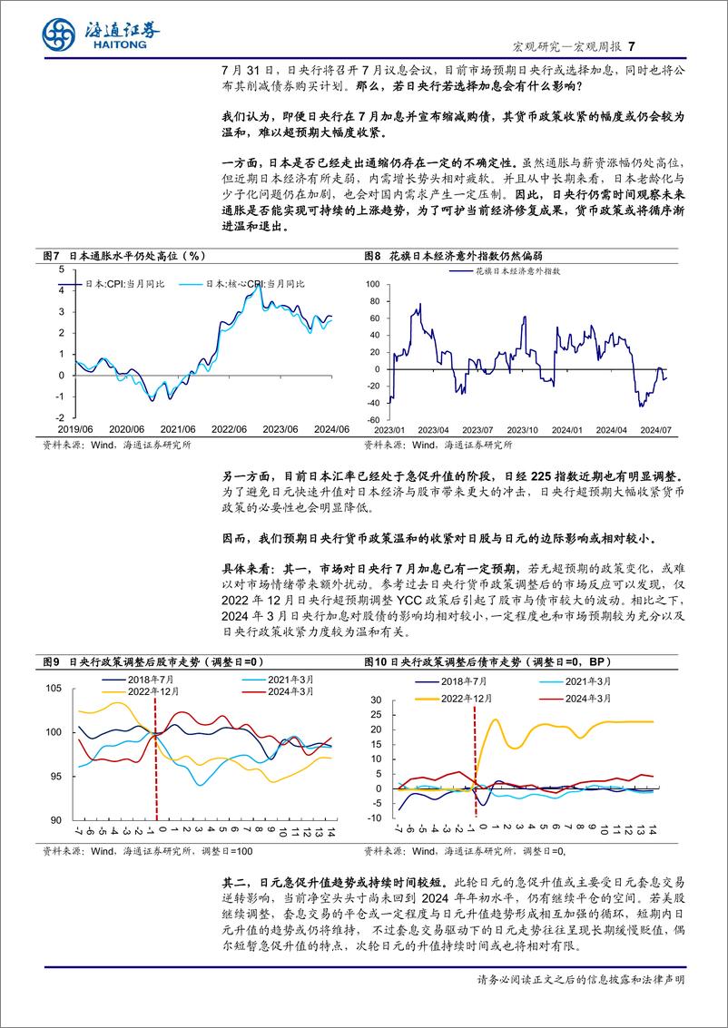 《海外经济政策跟踪：日元为何快速升值？若加息有何影响？-240728-海通证券-14页》 - 第7页预览图