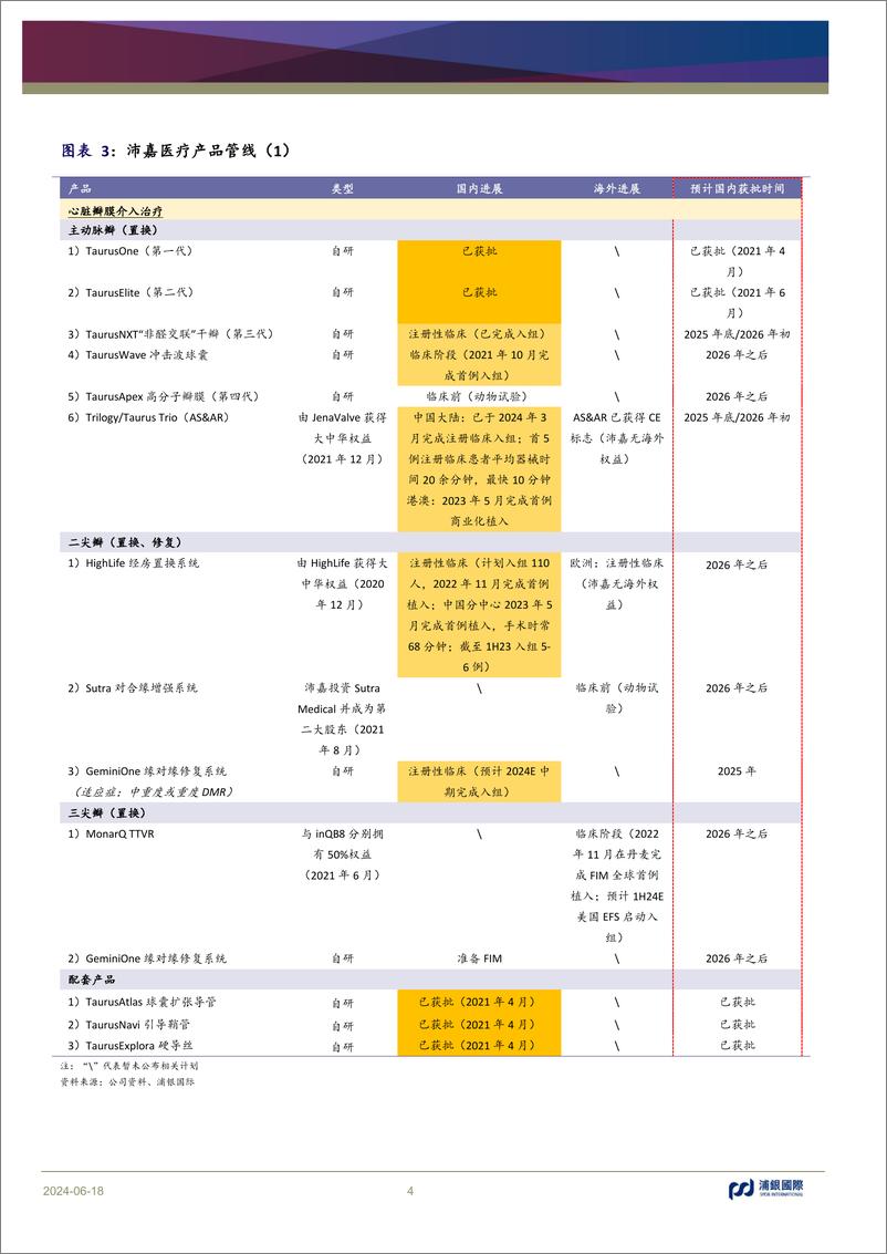 《沛嘉医疗(9996.HK)审计结果或为投资人注入更多信心，重磅新品有望成为股价催化剂-240618-浦银国际-10页》 - 第4页预览图