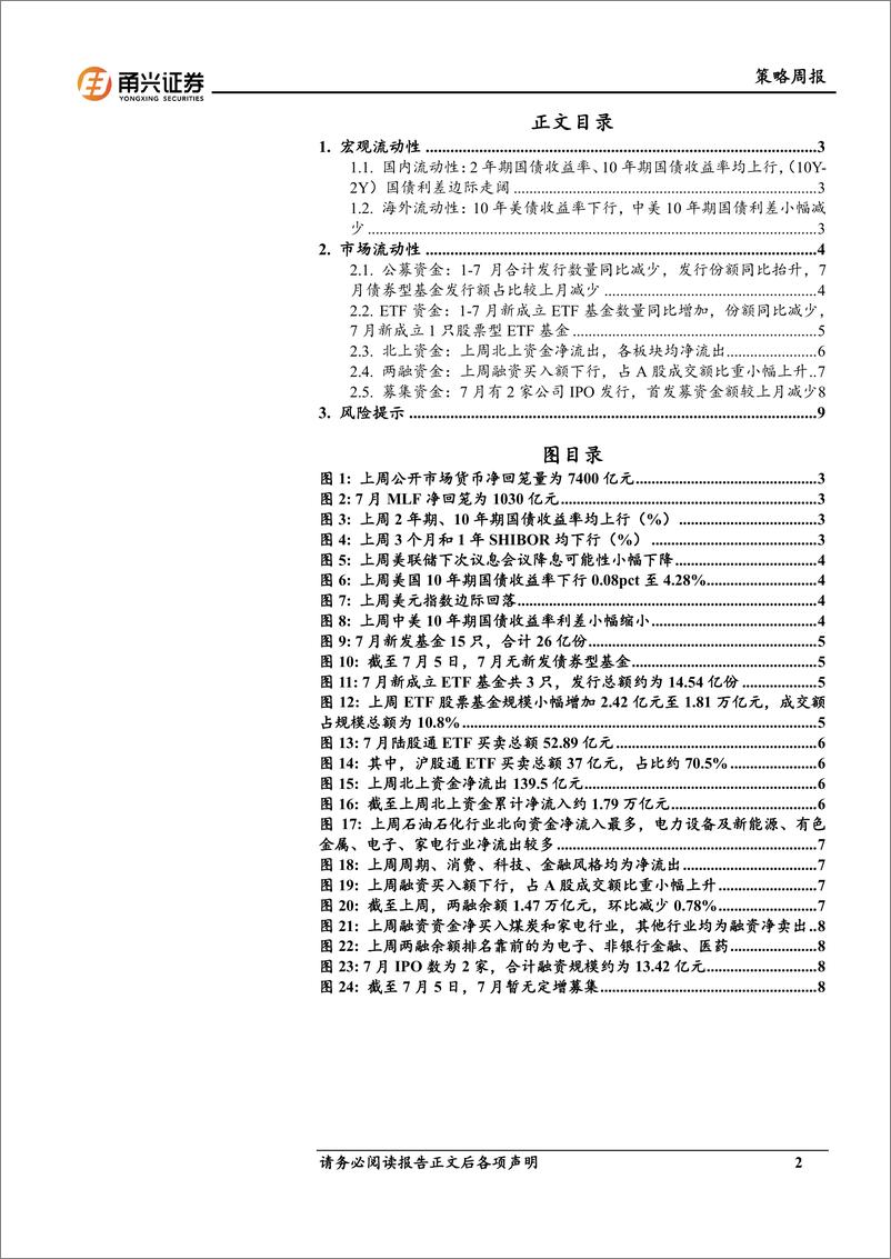 《流动性7月第1期：10年国债收益率上行，融资买入额下行-240712-甬兴证券-11页》 - 第2页预览图