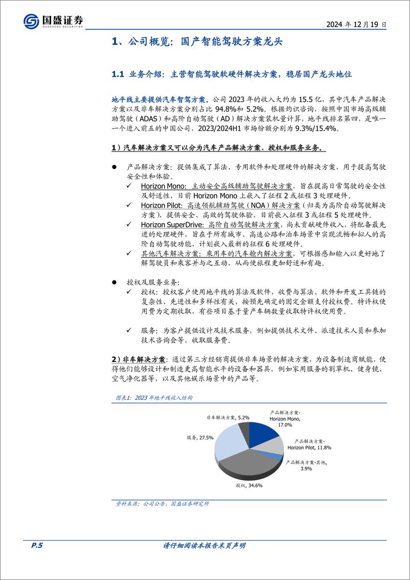 《地平线机器人-W(09660.HK)国产智驾方案龙头，业绩成长性佳-241219-国盛证券-35页》 - 第5页预览图