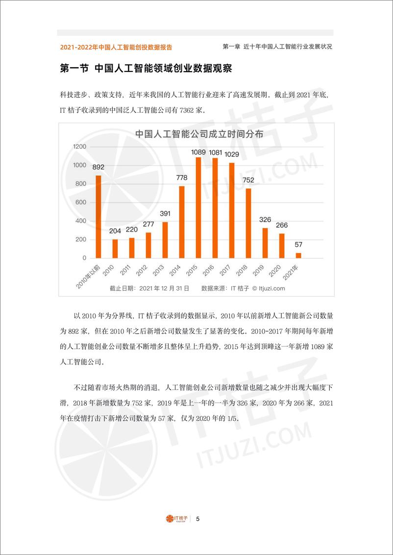 《2021-2022年中国人工智能创投数据报告》 - 第5页预览图