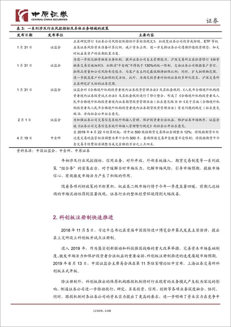 《证券行业2019年中期投资策略：沐浴改革春风、享受政策红利-20190617-中原证券-34页》 - 第8页预览图