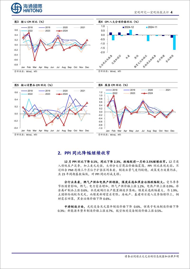 《2024年12月物价数据点评：核心CPI弱改善，政策仍需发力-250109-海通国际-12页》 - 第4页预览图