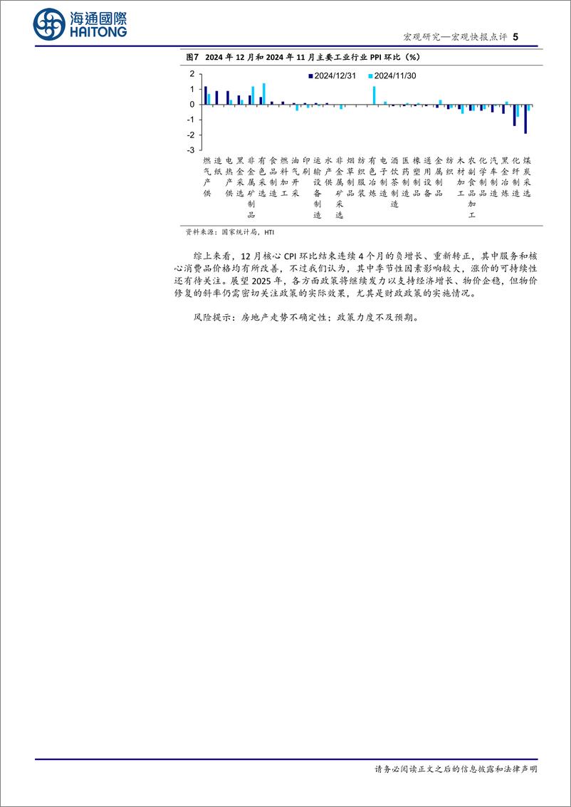 《2024年12月物价数据点评：核心CPI弱改善，政策仍需发力-250109-海通国际-12页》 - 第5页预览图