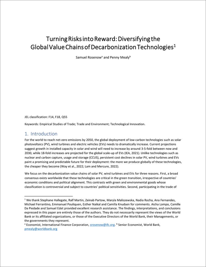 《世界银行-化风险为回报：脱碳技术的全球价值链多样化（英）-2024.2-36页》 - 第3页预览图