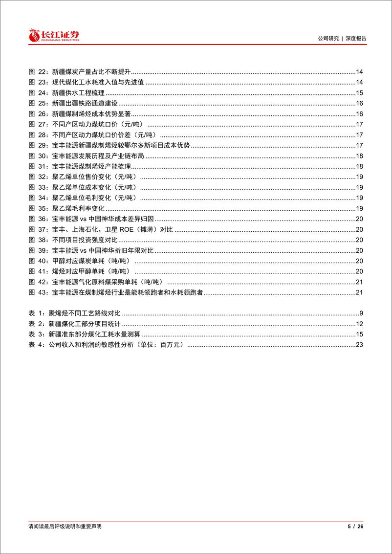 《宝丰能源(600989)系列报告(四)：新疆煤化工熠熠生辉，聚烯烃龙头扬帆远航-241128-长江证券-26页》 - 第5页预览图