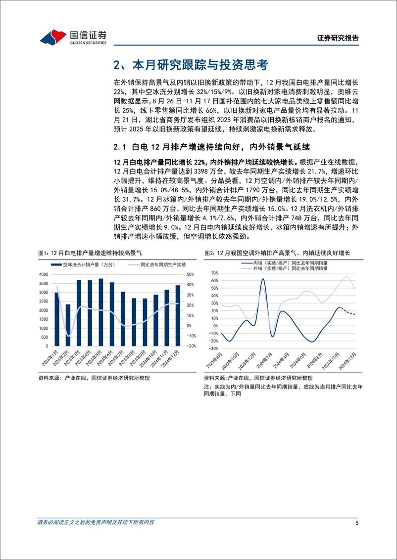 《家电行业2024年12月投资策略：12月白电排产量增长超20%25，家电以旧换新成效显著-241203-国信证券-13页》 - 第6页预览图