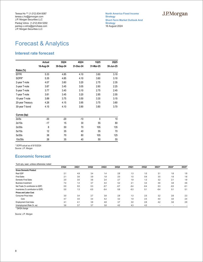 《JPMorgan Econ  FI-Short-Term Market Outlook And Strategy There and back again-109894299》 - 第8页预览图