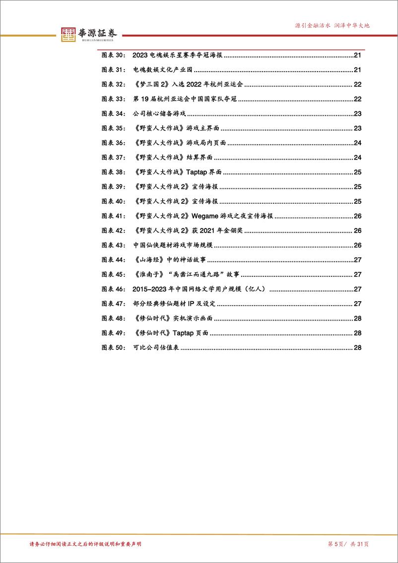 《电魂网络(603258)国风电竞长线深耕，多元新品周期将至-250108-华源证券-31页》 - 第5页预览图