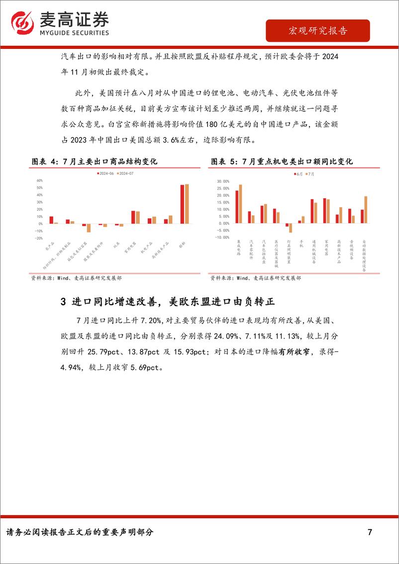 《7月进出口数据点评：出口增速小幅回落，贸易顺差边际收窄-240807-麦高证券-11页》 - 第7页预览图