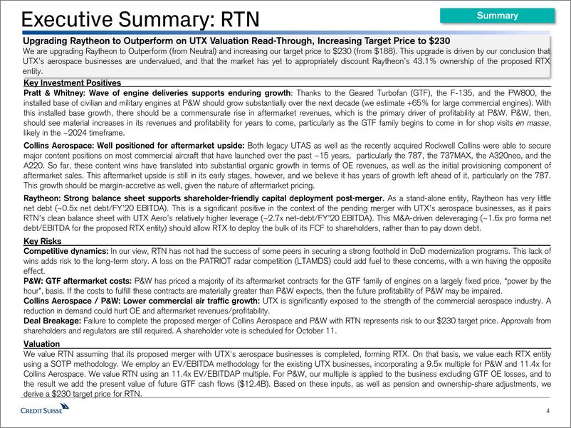 《瑞信-美股-航空航天与国防行业-美国联合技术公司（UTX）与雷神（RTN）公司策略研究-2019.10.3-132页》 - 第5页预览图