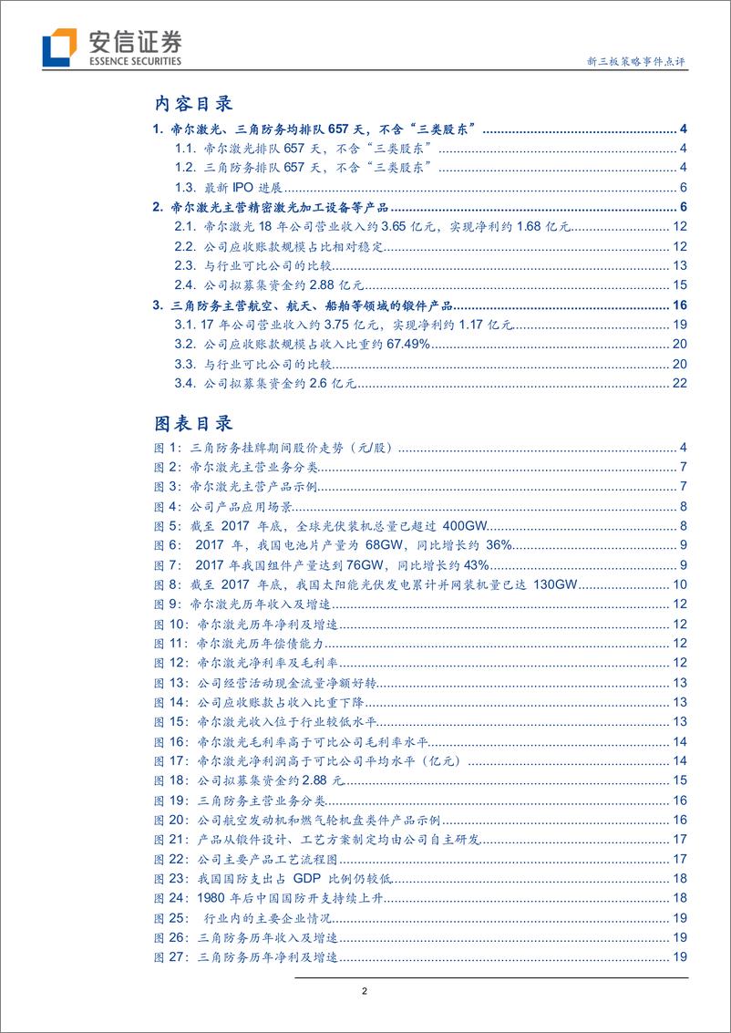 《年内第三家、第四家转板企业帝尔激光、三角防务IPO过会点评-20190407-安信证券-26页》 - 第3页预览图