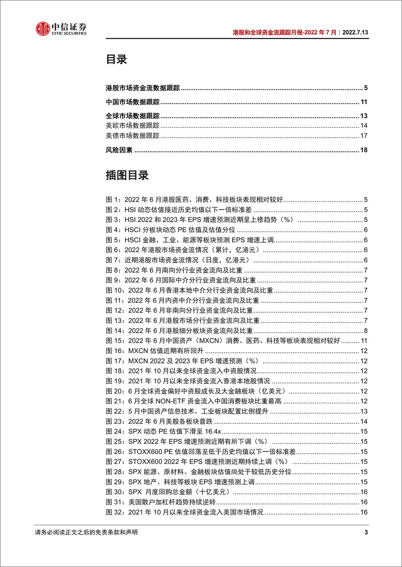 《港股和全球资金流跟踪月2022年7月：6月港股情绪回升，新能源车获增配-20220713-中信证券-20页》 - 第4页预览图