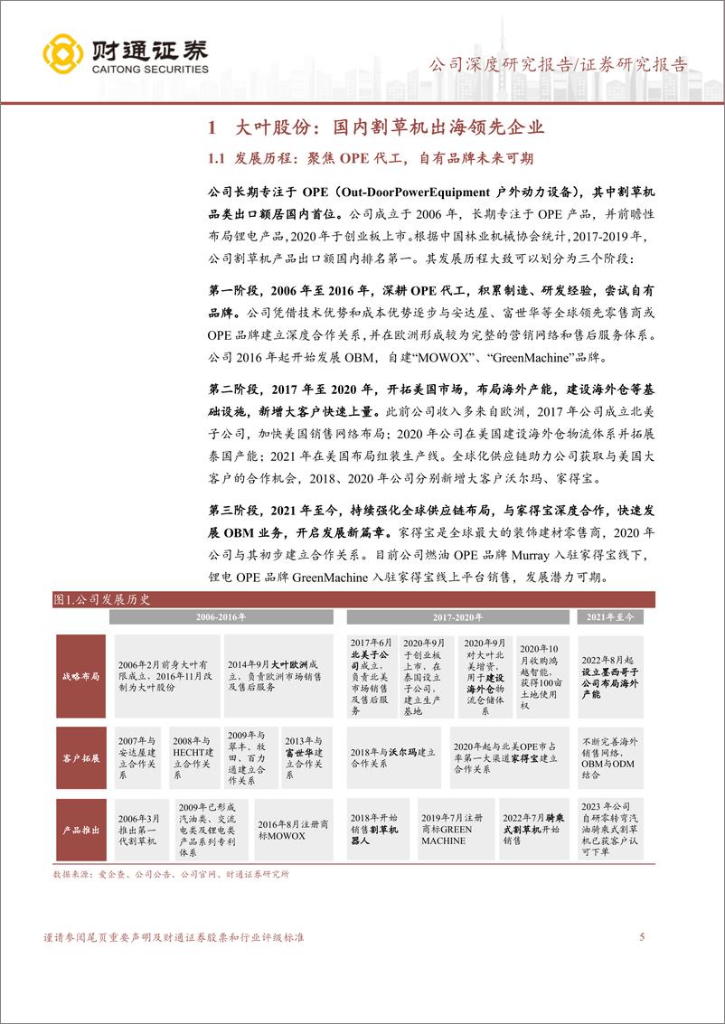 《大叶股份(300879)行业东风已至，油动OPE龙头启航-240704-财通证券-26页》 - 第5页预览图