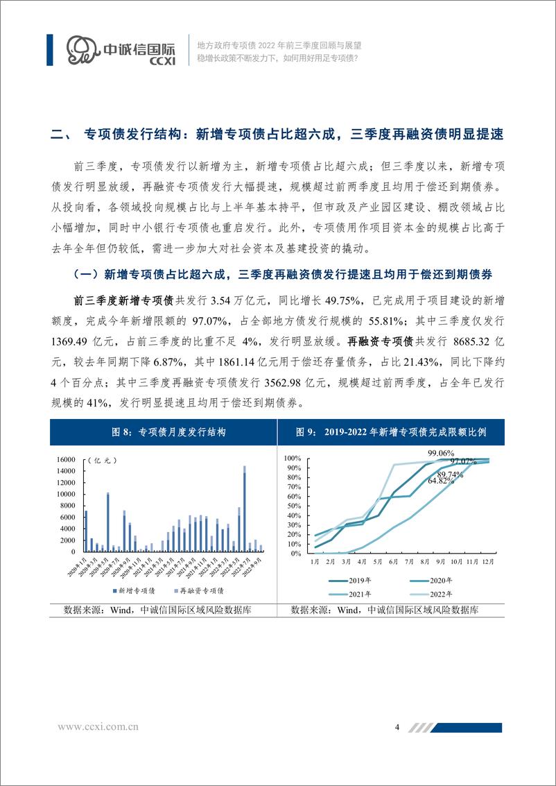 《中诚信-【地方政府专项债2022年前三季度回顾与展望】稳增长政策不断发力下，如何用好用足专项债？-14页》 - 第5页预览图