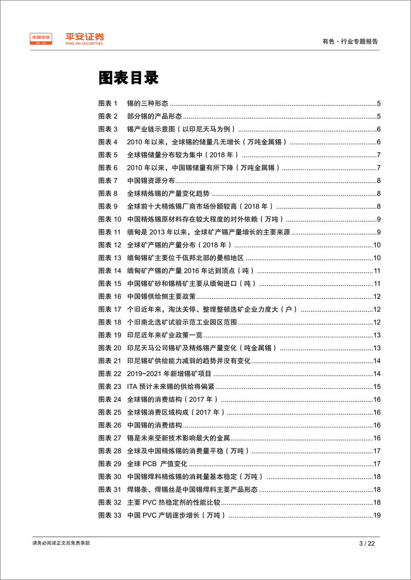 《有色行业专题报告之锡篇：资源枯竭问题显现，锡价有望逐步走高-20190410-平安证券-22页》 - 第4页预览图