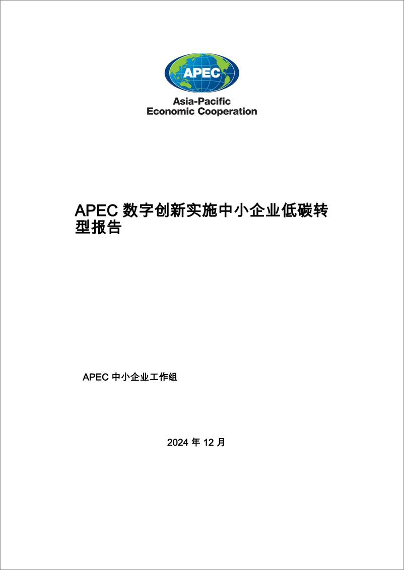 《亚太经济合作组织-APEC数字创新实施中小企业低碳转型报告》 - 第3页预览图