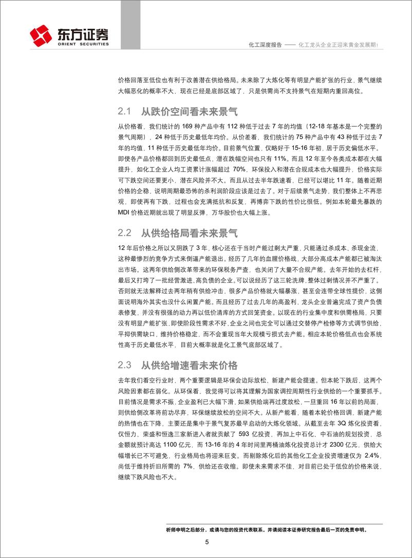 《化工行业深度报告：化工龙头企业正迎来黄金发展期！-20190317-东方证券-15页》 - 第5页预览图