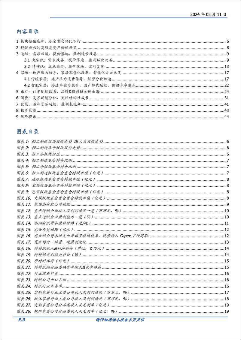 《轻工制造行业专题研究：出口持续改善，内需结构分化-240511-国盛证券-45页》 - 第3页预览图