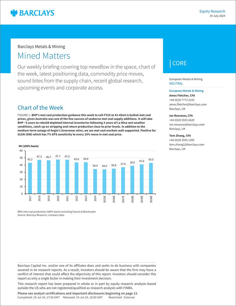 《Barclays-Barclays Metals  Mining Mined Matters-109315002》 - 第1页预览图