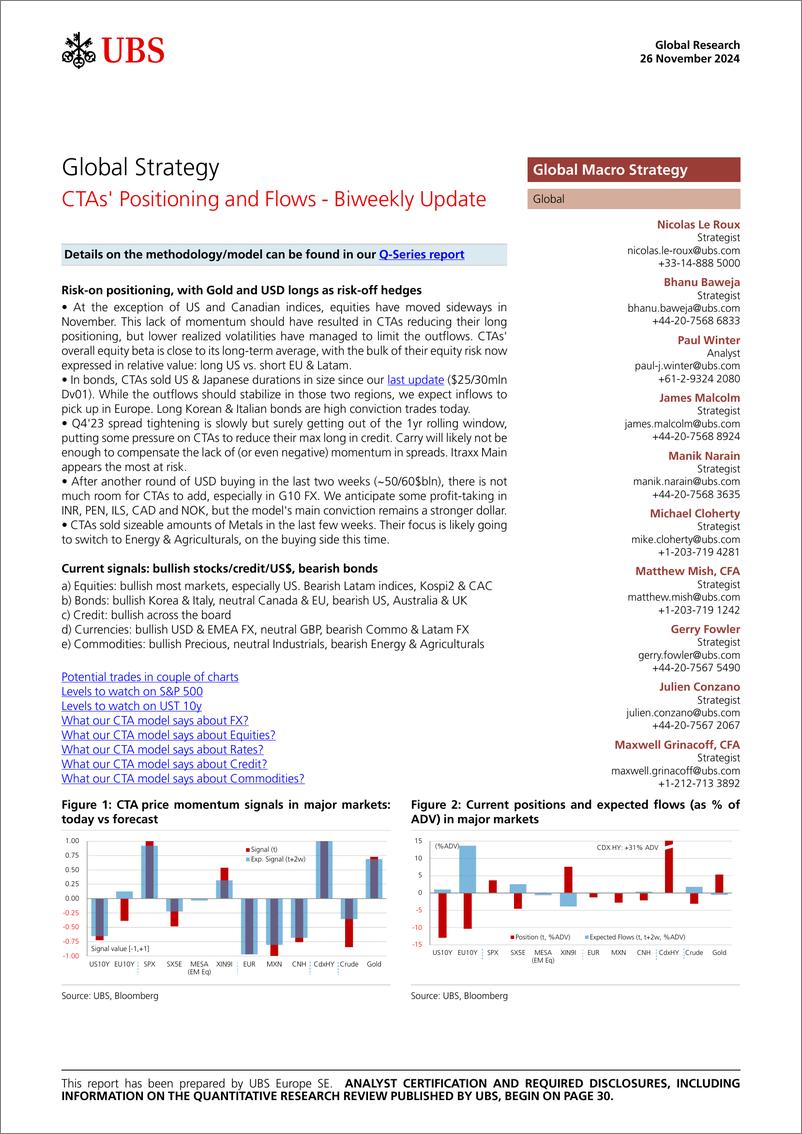 《UBS Equities-Global Strategy _CTAs Positioning and Flows - Biweekly Upda...-111812137》 - 第1页预览图