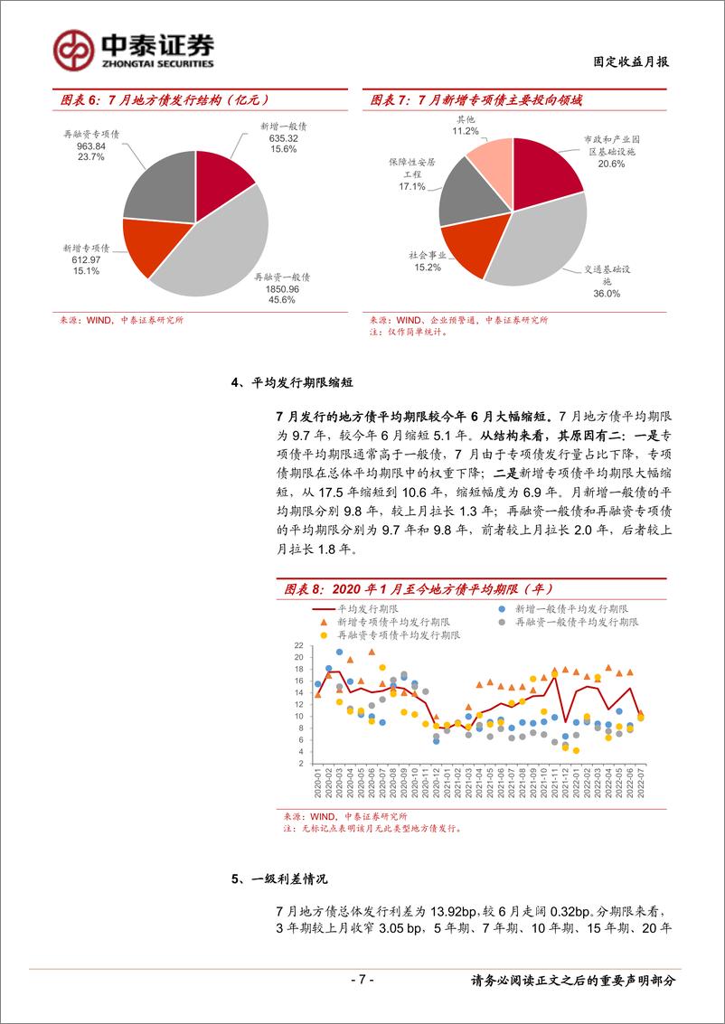 《7月地方债观察：冷清的地方债-20220730-中泰证券-15页》 - 第8页预览图