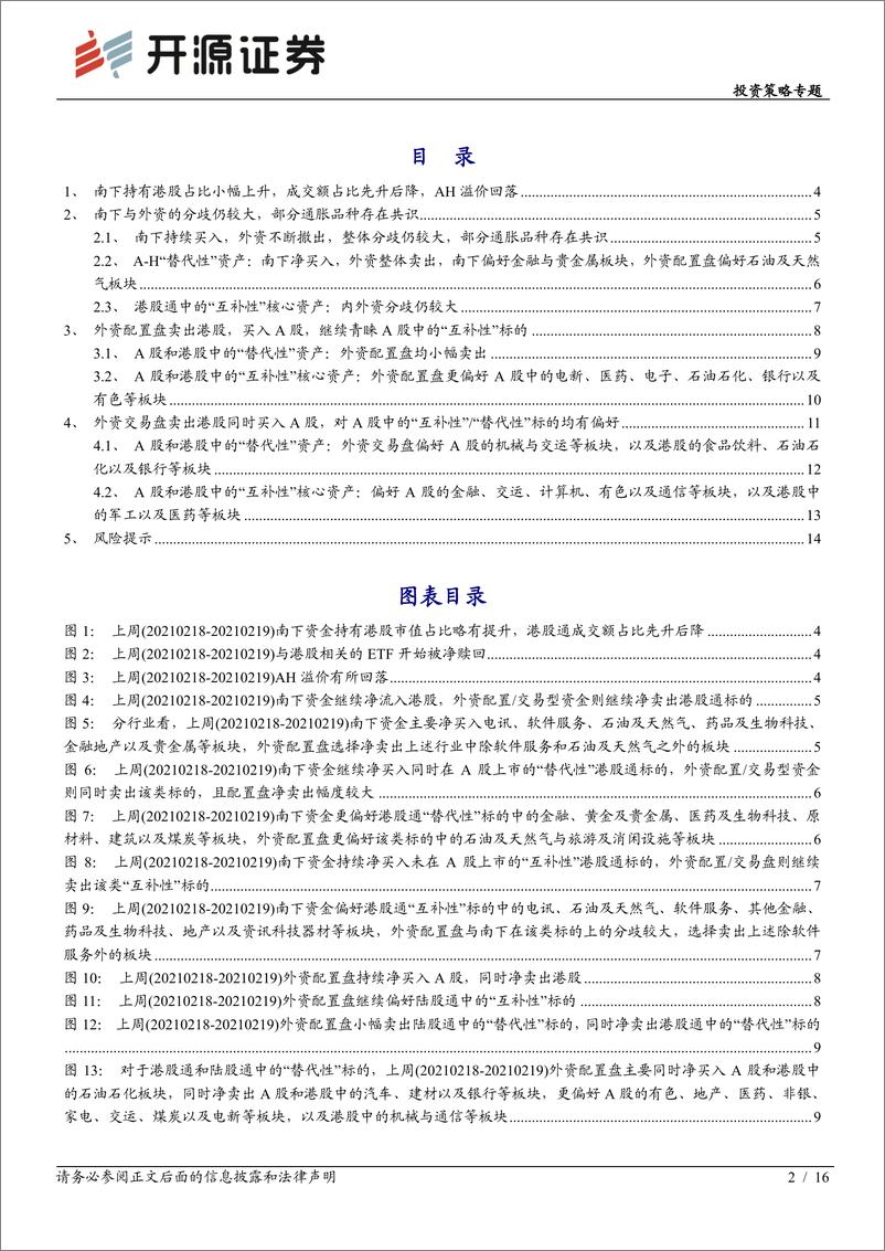 《投资策略专题：南下“定价权”周度跟踪之三，内外分歧继续，通胀渐成共识-20210224-开源证券-16页》 - 第2页预览图